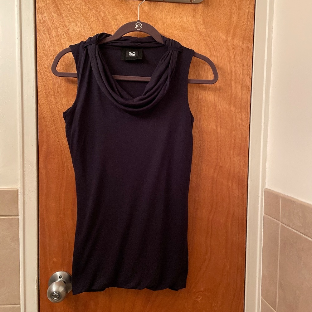 Dolce & Gabbana Black Knit Sleeveless Top